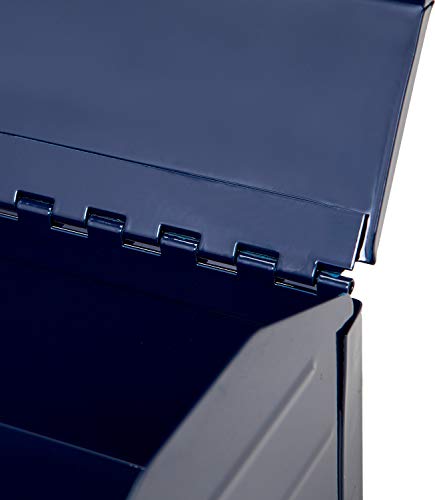 TCE ATB102U Torin 16" Hip Roof Style Portable Steel Tool Box with Metal Latch Closure, Blue - size: 16 inch