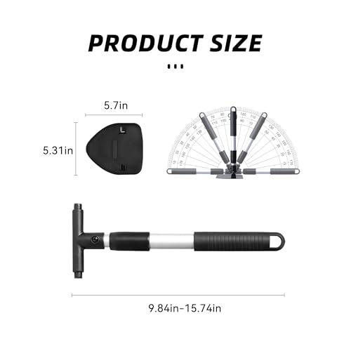 4 Pack Windshield Cleaning Tool with Reusable Pads, Triangle, Gray | aluminum ABS and polyester body, pivoting head, extended reach handle, fits most vehicle glass, vehicle care accessories - size: Triangle