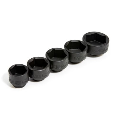 Steelman 5-Piece 3/8-Inch Drive Low Profile Oil Filter Wrench Socket Set, 24mm, 27mm, 29mm, 32mm, and 36mm Sizes - size: 5-Pc. Set