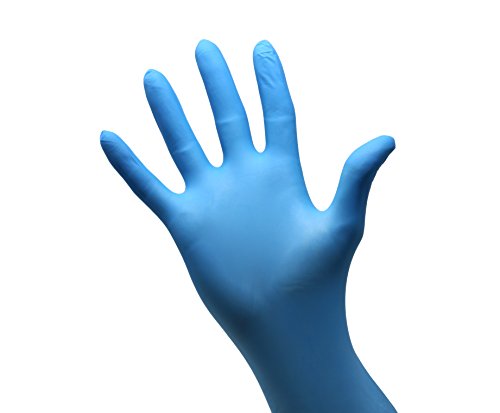 Safeguard Nitrile Disposable Gloves, Powder Free, Food Grade Gloves, Latex Free, 100 Pc, Medium - color: Blue, size: Medium (100 Count)