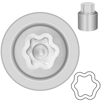 612 Wheel Locking Nut Key for Nissan Infiniti, ID 21mm Lug Socket | Wheel Lock Nut Socket Adapter, Anti-Theft Lug Nut Removal Tool, Anti-Theft Screw Remover, Repair Tool, Tyre Fitting, garage - size: socket 612