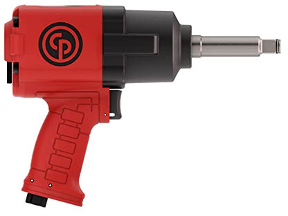 Chicago Pneumatic CP7741-2 Air Impact Wrench (1/2 Inch), 2 Inch Ext Anvil, Air Impact Gun Industrial Repair & Assembly Tool, Pistol Handle, Twin Hammer, Max Torque Output 715 ft. lbf/970 Nm, 10000 RPM - size: 2-Inch Extended Anvil