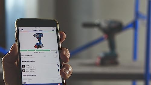 Bosch GDS18V-330CB25 18V Brushless Connected-Ready 1/2 In. Mid-Torque Impact Wrench Kit with Friction Ring and Thru-Hole and (2) CORE18V® 4 Ah Advanced Power Batteries - style: w/ (2) 18V 4 Ah Batteries