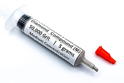TechDiamondTools Diamond Polishing Compound Polishing Paste USA Made 50,000 Grit 0-0.5 Microns for Marble Glass Metal Rock Jewelry Resin Silver Chrome Gemstone with 25% of Diamond Powder - size: 50,000 grit/0-0.5 microns