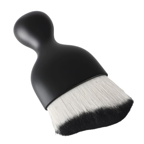 Car Detailing Brush, Soft Bristle Cleaning Brush, Scratch-Free Auto Duster Tool for Dashboard, Air Vents, Leather & Interior Cleaning (Black+White) - color: Black+White
