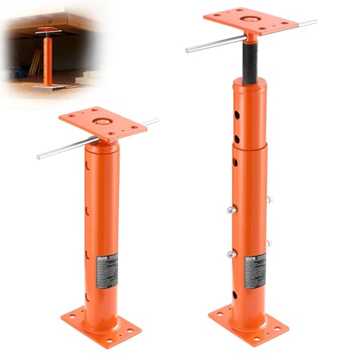 VEVOR House Floor Jacks, 2 Pack 19-36 Inch Height Range, 18000 lbs Max Load Capacity, Adjustable Support Beam Basement Jack Post Pole for Leveling, Lift Steel Telescoping Post for Temporary Support - size: 19"-36"