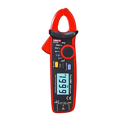 UNI-T Digital Clamp Meter UT210C AC/DC Voltmeter AC Amp Meter Clamp Multimeter Tester Continuity Tester Capacitor Mini Current Meter HVAC Tool - size: UT210C