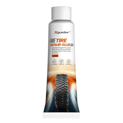 Tire Repair Glue 100ml, Fast Drying Waterproof Black Rubber Cement, Heat Resistant Strong Adhesion for Emergency Tire Repair on Car, Motorcycle, SUV, Truck, ATV - style: 100ml glue