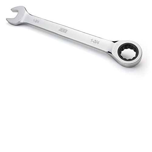 Jaeger 1-3/4 Inch Ratchet Wrench with 120-Tooth Ratcheting Precision and Hardened, Polished Steel for Projects with Tight Spaces - size: 1 3/4 Inch/SAE
