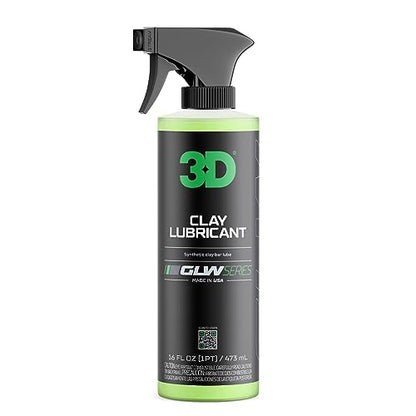 3D Clay Lubricant GLW Series | DIY Car Detailing | Hyper Slick Lubrication for Clay Bars | Eliminates Contaminants from Paint | Ultra Surface Protection | Decontamination Formula | Easy to Use | 16oz - size: 16 Oz
