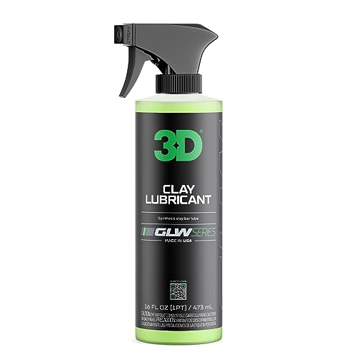 3D Clay Lubricant GLW Series | DIY Car Detailing | Hyper Slick Lubrication for Clay Bars | Eliminates Contaminants from Paint | Ultra Surface Protection | Decontamination Formula | Easy to Use | 16oz - size: 16 Oz