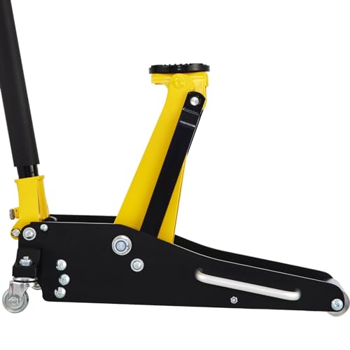 1.5 Ton Low Profile Aluminum Steel Racing Floor Jack Dual Pump Lift | Heavy-duty steel & aluminum construction, 3300 lbs capacity, dual pump system, low profile design for easy car lifting,