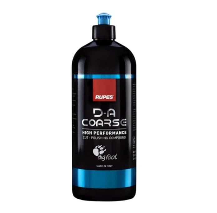 Rupes D-A Series Two 1-Liter Bottles Cut Polishing Compound & Six Count 4" Coarse Cutting Foam Pads - Excellcent Clarity, Low Dusting & Easy Wipe Off - size: 4"