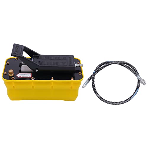 Gdrasuya10 10000 PSI Air Hydraulic Foot Pump with Air Hose and Coupler for Auto Body Frame Machine and Pulling Post Hydraulic Air Foot Pump with 3 Pedal Functions - size: Hydraul Pump Only