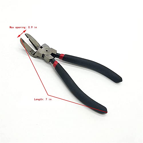Diagonal Pliers Side Cutting Plier Car Panel Puller Clip Pry Plastic Rivets Fastener Removal Wire Flush Cutters Auto Push Retainer - color: 2nd Black