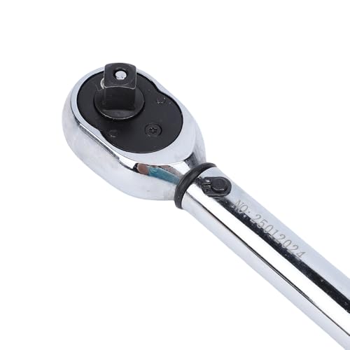 AUNMAS Torque Wrench, Cr V 3 8in Drive Torsion Wrench 5 60Nm with 72 Tooth Bidirectional Click Adjustment, Non Slip Handle for Bike Motorcycle Car Maintenance