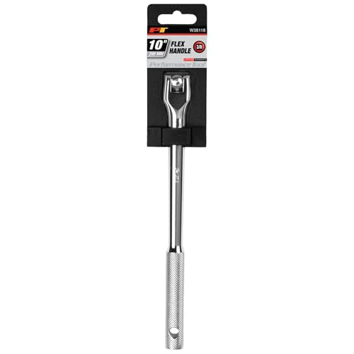 Performance Tool W38118 3/8-in Drive Flex Handle Home Improvement Hand Tool, Silver, 10-Inches - style: 3/8" Dr 10" Flex Handle
