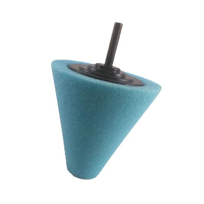 ibasenice 2pcs Automotive Car Burnishing Sponge Polishing Pad Cone Shaped Wheel Hub Cleaning Tool Light Reusable Buffing Sponge for Power Drill for Hard Reach Areas