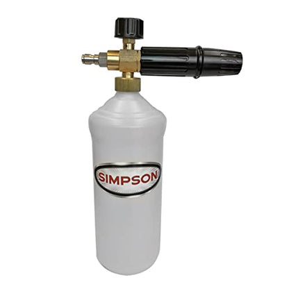 Simpson Pressure Washer Foam Cannon, 1/4" Quick Connect, 1 Liter, 80271 | Adjustable Spray Patterns And Foam Thickness, Quick-Connect Nozzle Tube, Thick Foam Reduces Time To Clean Cars, Boats, Siding - size: 1 Liter, style: Foam Cannon