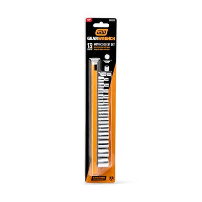 GEARWRENCH 13 Pc. 1/4" Drive 6 Pt. Socket Set, Standard, Metric - 80302D