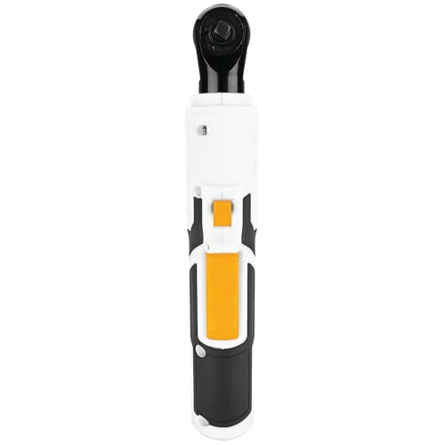 Performance Tool 4V 1/4 Inch Drive Cordless Ratchet - 0-230 RPM, 92 inch/lb Torque, Electric Ratchet, LED Light, USB-C, Electric Wrench, Auto Repair, White/Black