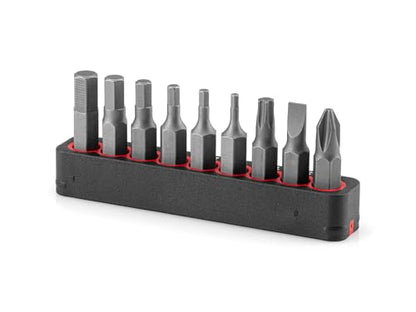 TEKTON 1/4 Inch Bicycle Bit Set with Rail, 9-Piece | DZZ93003