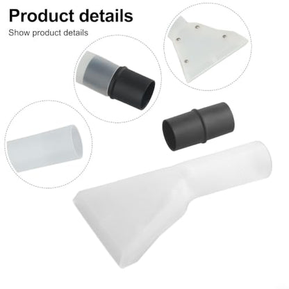 Soft-Rubber Edge Upholstery Vacuum Nozzle Head 32-35mm (1.26"-1.38") – Wide Spray Extractor for Carpet, Car Detailing & Furniture Deep Cleaning