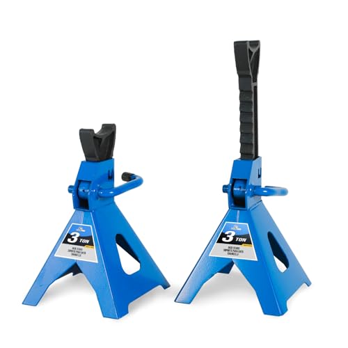3 Ton (6,000 LBs) Automotive Jack Stands,Heavy Duty Steel Car Lifting Stand for Garages,Repair Shops,Adjustable Height 11.4"-16.8",1 Pair | for Garages,Repair Shops,Adjustable Height 11.4"-16.8" - size: 3 Ton
