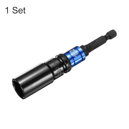 HARFINGTON Deep 6-Point Impact Socket 1/2" Drive 23mm Metric Socket 3" Length with 1/4" Hex Shank Adapter, CR-V Steel Socket Adapter Accessory Tool Set Kit for Hex Bolts Nuts - size: 23mm