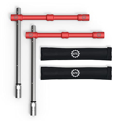 GTE TOOLS - LugStrong 26" Universal Compact Lug Wrench Set, Super-Strong Tire Iron & Lug Nut Remover - 2x more torque! Never Get Stuck on the road again! 2-PACK - color: 2-pack