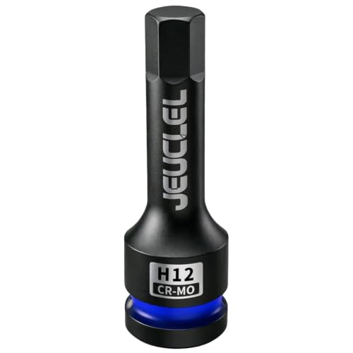 12mm Hex Impact Bit Socket, H12 1/2" Drive Allen Socket, Cr-Mo | 3-Inch, Lengthen Hex Screwdriver Adapter for Electric Ratchet Wrenches Fastening Screws, Socket Wrench, Head Drill - size: 1PC | H12 12MM