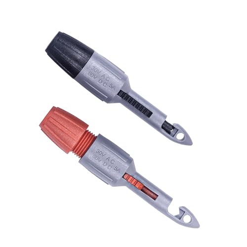 Insulation Piercing Clips Set Heavy Duty 2 Pcs Wire Piercing Probe for 4mm Banana Plug Multimeter Test Leads Multi Testers Needle Accessories - size: 4mm Plug
