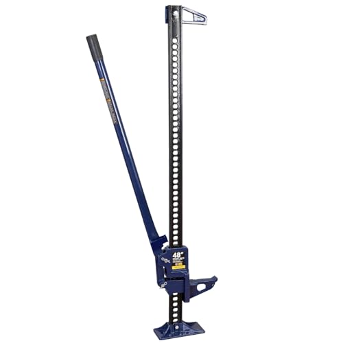Big RED ATR6501UR Torin 48" Ratcheting Off Road Utility Farm Jack: 3 Ton (6,000 lb) Capacity, Blue - size: 48 inch Blue