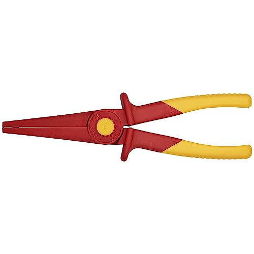 Knipex 98 62 02 Flat Nose Plastic Pliers 1000V Insulated, Red/Yellow