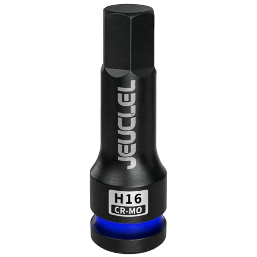 16mm Hex Impact Bit Socket, H16 1/2" Drive Allen Socket, Cr-Mo | 3-Inch, Lengthen Hex Screwdriver Adapter for Electric Ratchet Wrenches Fastening Screws, Socket Wrench, Head Drill - size: 1PC | H16 16MM
