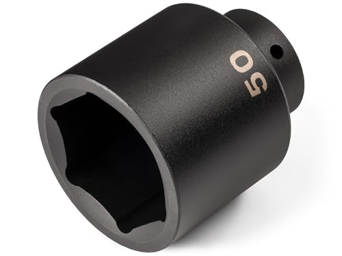 TEKTON 1/2 Inch Drive x 50 mm Deep 6-Point Impact Socket | SID23150 - size: 50 mm