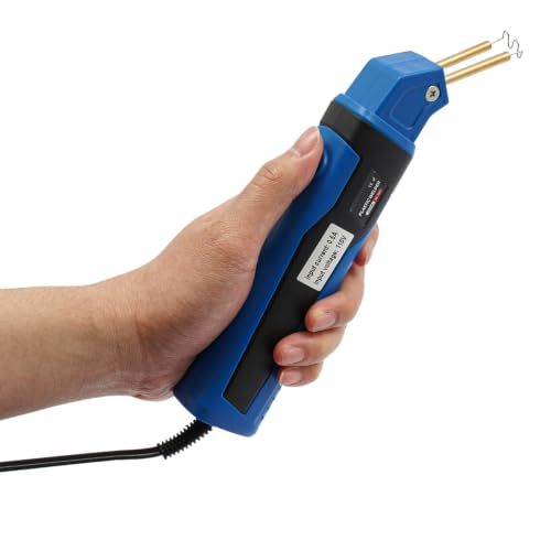 Plastic Welder Kit, 100W Welding Machine Kit, Max Temp 800°F (Blue) | 110V 0.5A, Plastic Bumper Repair Set for DIY Car Bumper Toolbox Plastic Crack Fixing - color: Blue