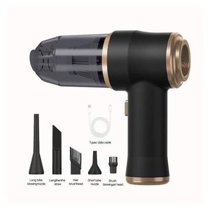 Carpet Cleaning Extractor, Wireless Car Vacuum Cleaner for Cleaning Bedroom Carpets Portable High Power Function Home Appliance Cleaning Machine - color: Black