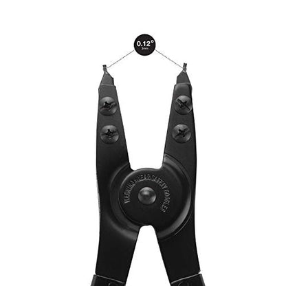 Neiko 02130A Heavy Duty 16" Snap Ring Plier Set, 2 Piece, External and Internal Pliers, Straight, 45°, 90° Tips - style: Heavy Duty Snap Ring Pliers