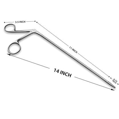 Long Alligator Crocodile Type Ear Hartman Forceps 14" Stainless Steel (1)