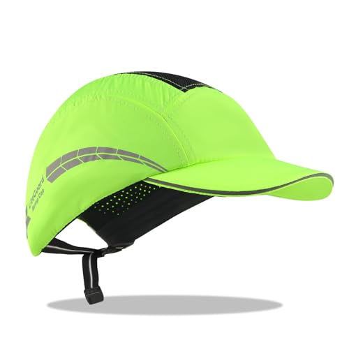 UM ULTRAMAXX Lightweight Bump Cap with Reflective Stripes, Breathable Baseball Cap Style, Head Protection Hard Hat for Men Women - color: Lime