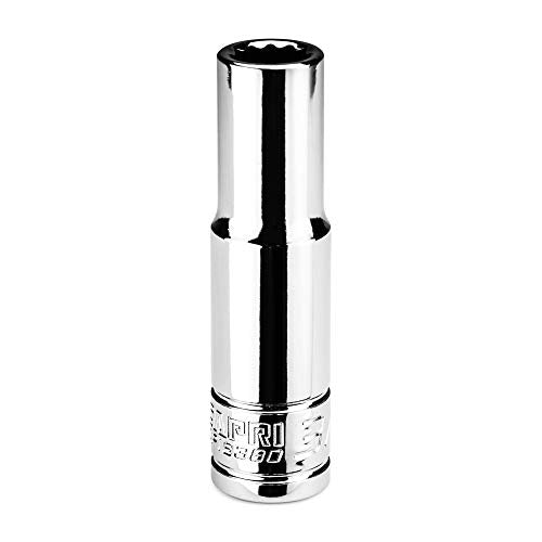 Capri Tools 3/8 in. Deep Socket, 3/8 in. Drive, 12-point, SAE - size: 3/8-Inch