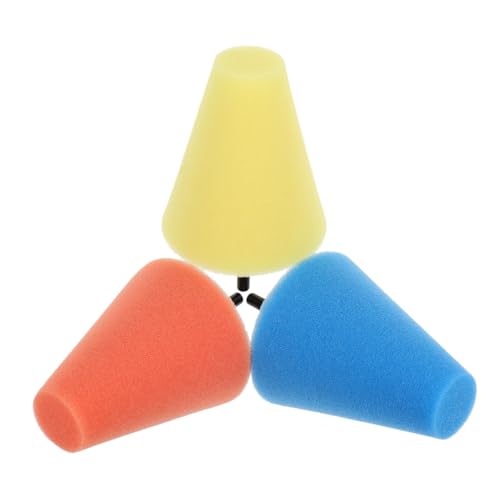 3pcs Car Wheel Polishing Cone Buffing Pads Set Auto Wheel Polishing Sponge for Drill Buffing and Car Maintenance