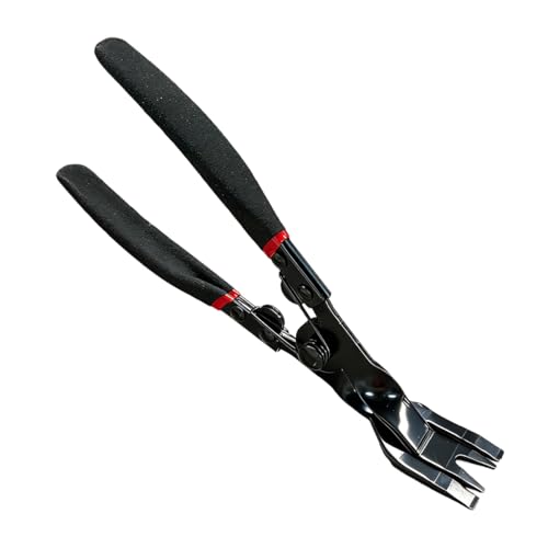 Automotive Panel Clip Removal Tool, Car Upholstery Trim Removal Pliers, Car Dashboard Fastener Push Pin Plier, Vehicle Interior Repair Tool for Most Vehicles (Red) - color: Red