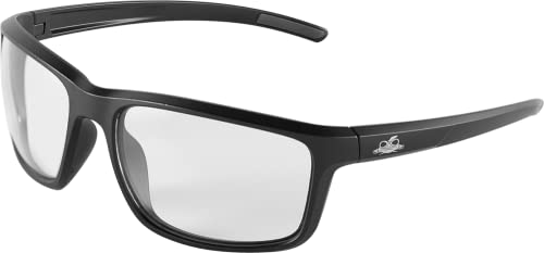 Bullhead Safety Eyewear Pompano Glasses – Anti-Fog, Lightweight, Scratch Resistant, UV Light Blocking Eyewear for Driving, Golf, Boating, Outdoor Work, Clear Lens - color: Clear Lens, Matte Black Frame, style: Anti-fog