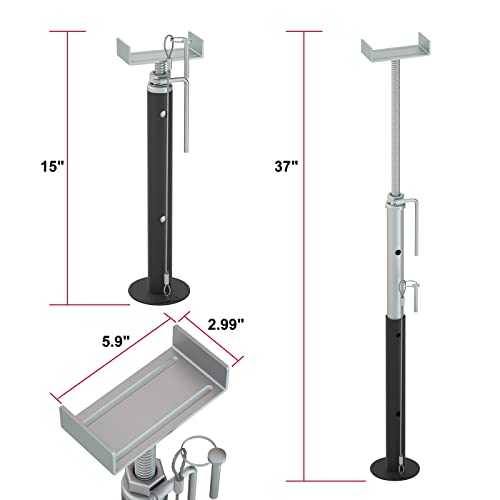 rv Slide Out Support Jacks, Slide Out Supports for Travel Trailer - Adjustable rv Slide Out Jack Supports, 2pcs Trailer Slide Out Supports, 5000lb Capacity(15" to 37") - size: 15" to 37"