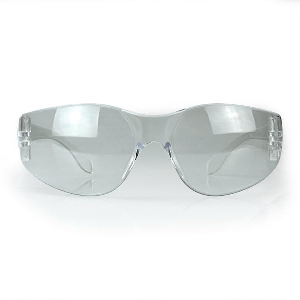 Radians Clear Safety Glasses, Scratch-Resistant, Wraparound, One Size - color: Clear, size: 1 Count (Pack of 1)