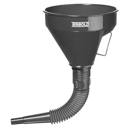 Automotive Flex Funnel with Hose | Wide Mouth Flexible Oil Funnel for Automotive Use - Gas, Transmission Fluid, Car Fuel, Oil Change (Grey) - color: Grey