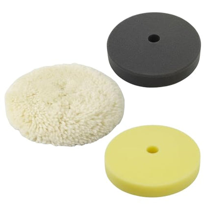 7 Inch Polishing and Finishing Pad Kit, Compatible with Milwaukee M18 Polisher 2738, Includes Foam & Wool Pads, Replacement for 49-36-2783 2784 2785, Car Boat Buffing Waxing Kit