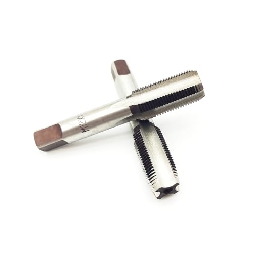 AtticZone M12 x 1.0 Metric Hand Thread Tap, Right Hand, Alloy Tool Steel, 1 Taper Tap, 1 Plug Tap for Metal Working DIY Industrial - size: M12x1.0